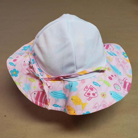 I Play Sun Protection Hat 9-18 Months Pink - Picture 5 of 7